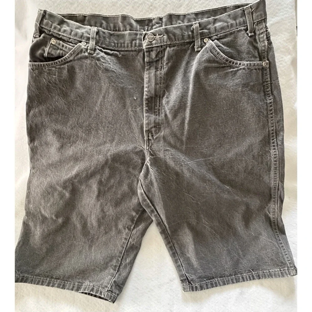 Vintage Dickies Men's Charcoal Gray Baggy Carpenter Style Denim Shorts Size 40